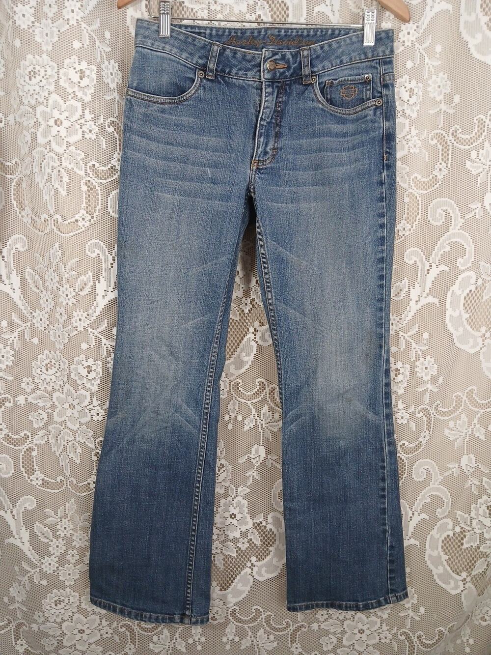 Harley Davidson Jeans Bootcut Y2K Vintage Blue Medium Wash Womens Size 6